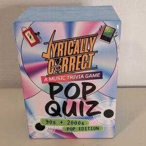 Lyrically Correct Pop Quiz Music Trivia Game 90s & 2000s POP Edition Card Game
